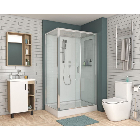 Душевая кабина Niagara Premium 120x80 см NG-6012-01QR, хром/прозрачное (безсиликоновая сборка) - фото 2