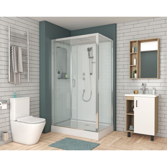 Душевая кабина Niagara Premium 120x80 см NG-6012-01QL, хром/прозрачное (безсиликоновая сборка) - фото 2