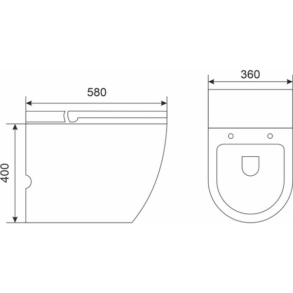 Унитаз приставной с импульсным смывом Mirsant Proxy impulse с крышкой микролифт - фото 7