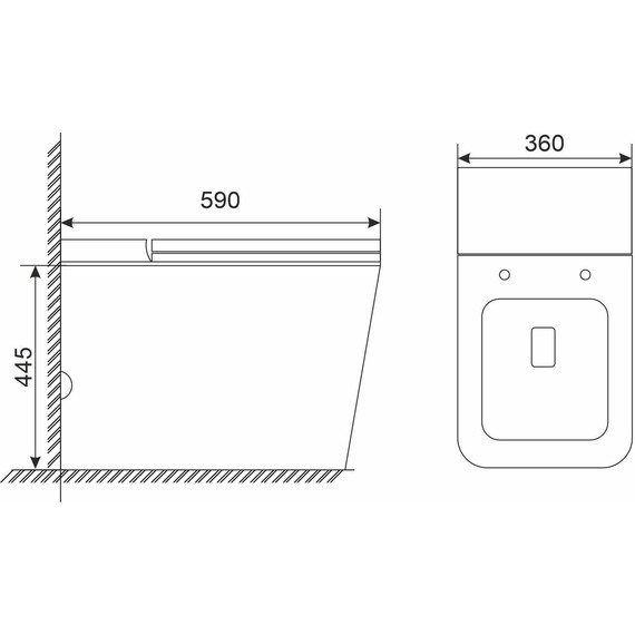 Унитаз приставной с импульсным смывом Mirsant Sens impulse с крышкой микролифт - фото 7