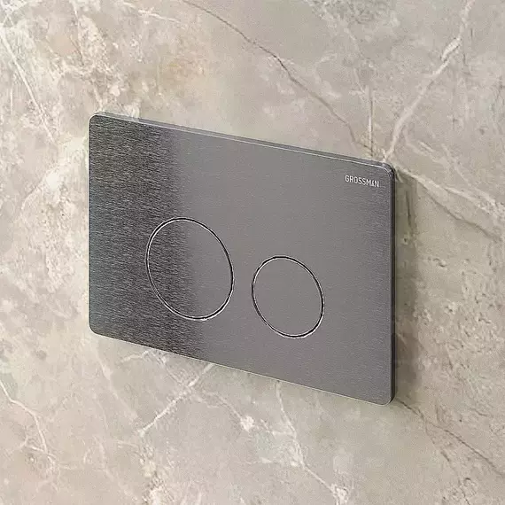 Кнопка смыва Grossman Style 700.K31.05.42M.42MRUS, графит сатиновый - фото 5