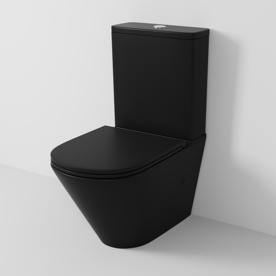 Унитаз-компакт безободковый Grossman GR-4449BMSQ с крышкой микролифт, чёрный матовый (Система смыва торнадо), Цвет производителя: чёрный матовый - фото 5