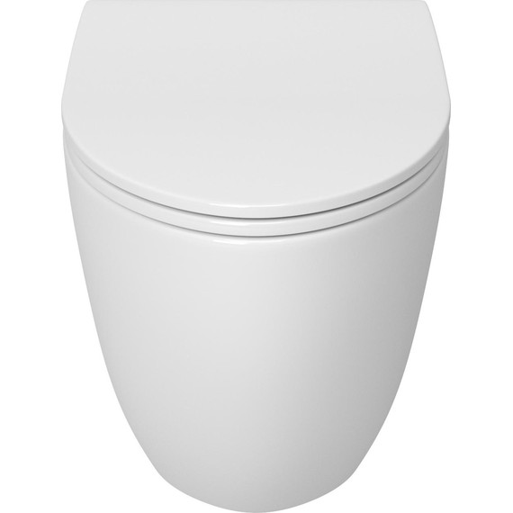 Унитаз подвесной безободковый Grossman GR-4451S с крышкой микролифт, белый глянцевый - фото 2