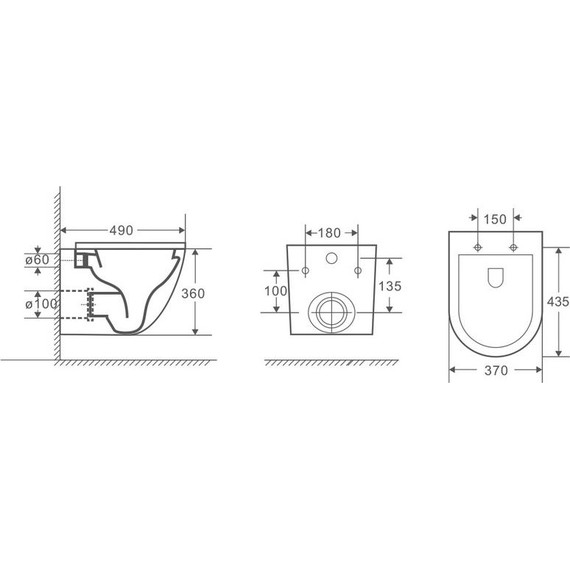 Унитаз подвесной безободковый Grossman GR-4455SQ с крышкой микролифт, белый глянцевый (Система смыва торнадо) - фото 7