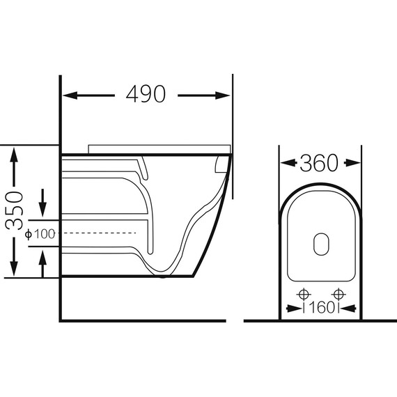 Унитаз подвесной безободковый Grossman GR-4455SWS с крышкой микролифт, серебро - фото 6