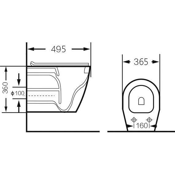 Унитаз подвесной безободковый Grossman GR-4459S с крышкой микролифт, белый глянцевый - фото 5