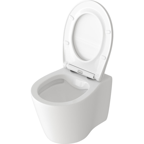 Унитаз подвесной безободковый Grossman GR-4459S с крышкой микролифт, белый глянцевый - фото 3