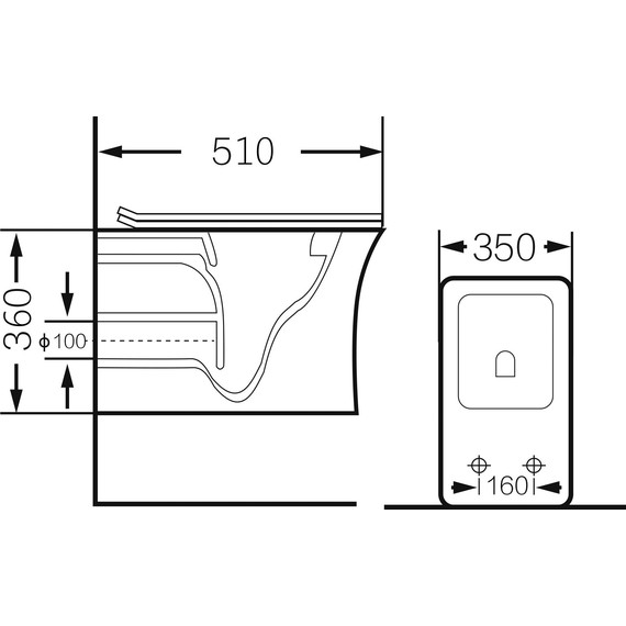 Унитаз подвесной безободковый Grossman GR-4461S с крышкой микролифт, белый глянцевый - фото 5