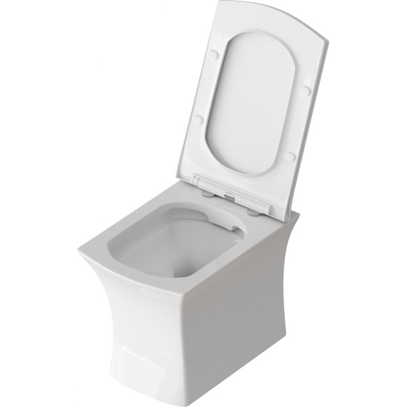 Унитаз подвесной безободковый Grossman GR-4461S с крышкой микролифт, белый глянцевый - фото 3