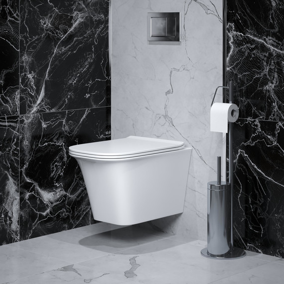 Унитаз подвесной безободковый Grossman Classic GR-4463S с крышкой микролифт, белый глянцевый - фото 5