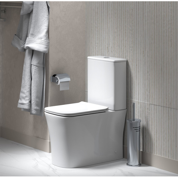 Унитаз-компакт безободковый Grossman Classic GR-4467S с крышкой микролифт, белый глянцевый - фото 5