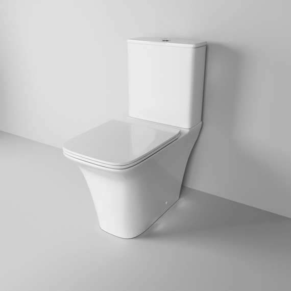 Унитаз-компакт безободковый Grossman Galaxy GR-4470S с крышкой микролифт, белый глянцевый - фото 2