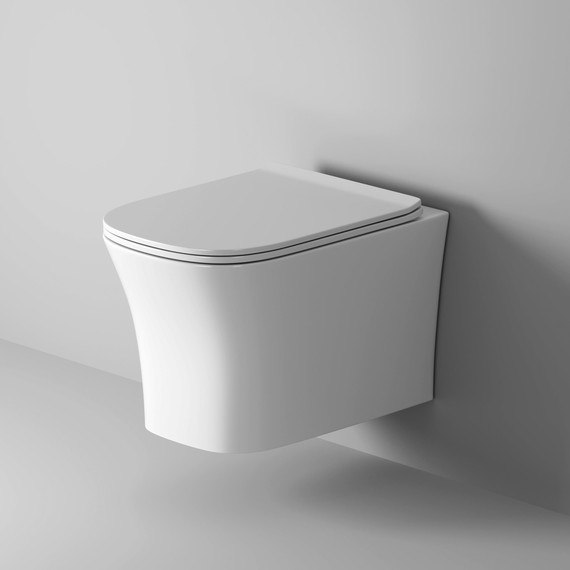 Унитаз подвесной безободковый Grossman Style GR-4474S с крышкой микролифт, белый глянцевый - фото 2