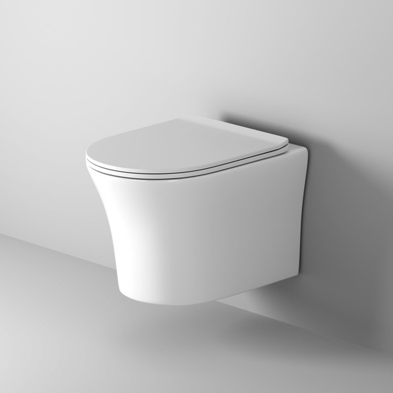 Унитаз подвесной безободковый Grossman Style GR-4475S с крышкой микролифт, белый глянцевый - фото 2