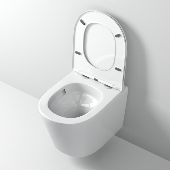 Унитаз подвесной безободковый Grossman GR-4477SQ с крышкой микролифт (Система смыва торнадо) - фото 6