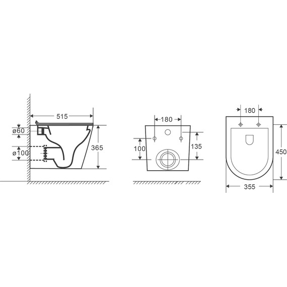 Унитаз подвесной безободковый Grossman GR-4478SQ с крышкой микролифт (Система смыва торнадо), Цвет производителя: белый - фото 7