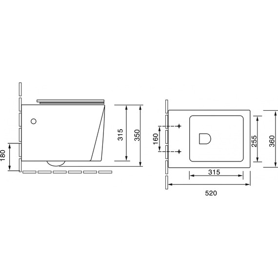 Унитаз подвесной безободковый Grossman Cristal GR-4481 с крышкой микролифт - фото 6