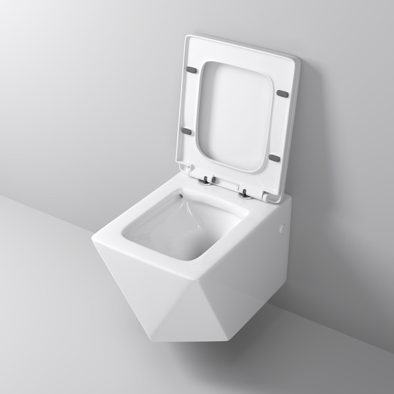 Унитаз подвесной безободковый Grossman Cristal GR-4481 с крышкой микролифт - фото 4