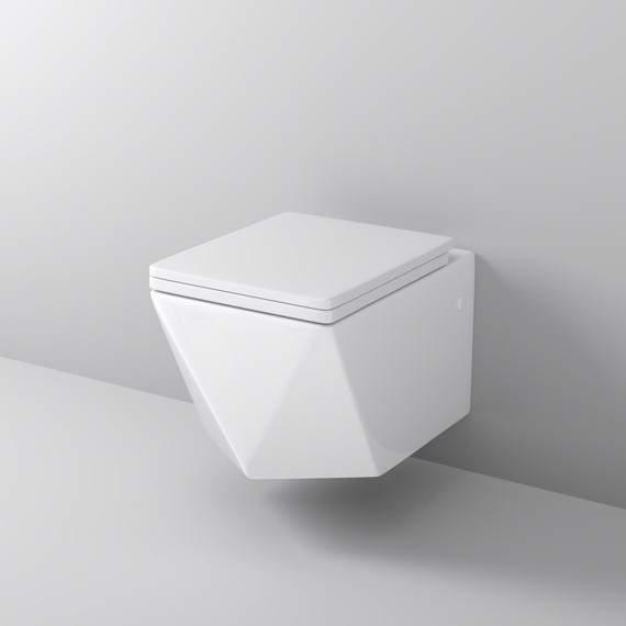 Унитаз подвесной безободковый Grossman Cristal GR-4481 с крышкой микролифт - фото 2