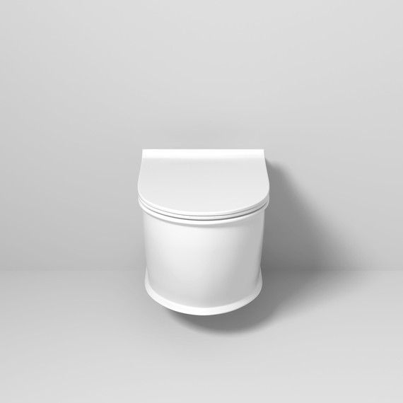 Унитаз подвесной безободковый Grossman Retro GR-4482MS с крышкой микролифт, белый матовый, Цвет производителя: белый матовый - фото 3