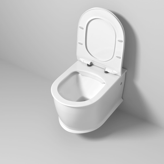 Унитаз подвесной безободковый Grossman Retro GR-4482S с крышкой микролифт, Цвет производителя: белый - фото 4