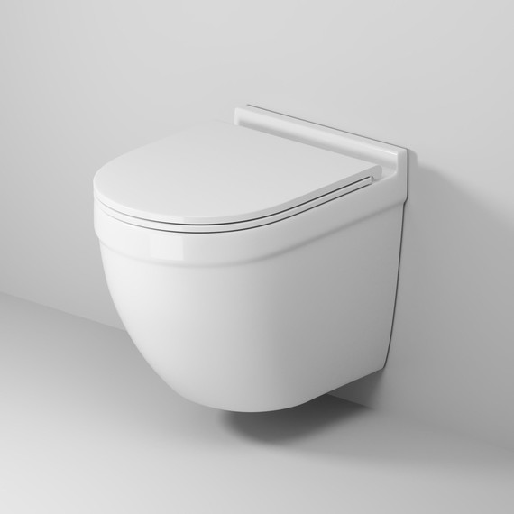 Унитаз подвесной безободковый Grossman GR-4483SQ с крышкой микролифт, белый глянцевый (Система смыва торнадо), Цвет производителя: белый глянцевый - фото 6