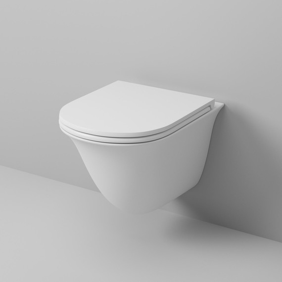 Унитаз подвесной безободковый Grossman GR-4412MS с крышкой микролифт, белый матовый, Цвет производителя: белый матовый - фото 2