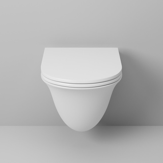 Унитаз подвесной безободковый Grossman GR-4412MS с крышкой микролифт, белый матовый, Цвет производителя: белый матовый - фото 3