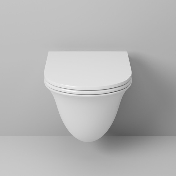 Унитаз подвесной безободковый Grossman GR-4412S с крышкой микролифт, белый глянцевый, Цвет производителя: белый глянцевый - фото 3