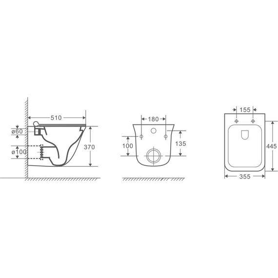 Унитаз подвесной безободковый Grossman GR-4413S с крышкой микролифт, белый глянцевый - фото 6