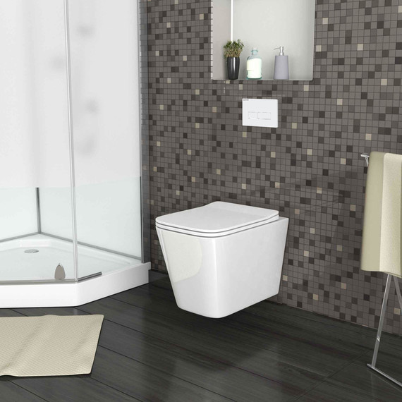 Унитаз подвесной безободковый Grossman Falcon GR-4441S с крышкой микролифт, белый глянцевый - фото 5