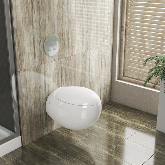 Унитаз подвесной Grossman GR-4442 с крышкой микролифт, белый глянцевый - фото 5