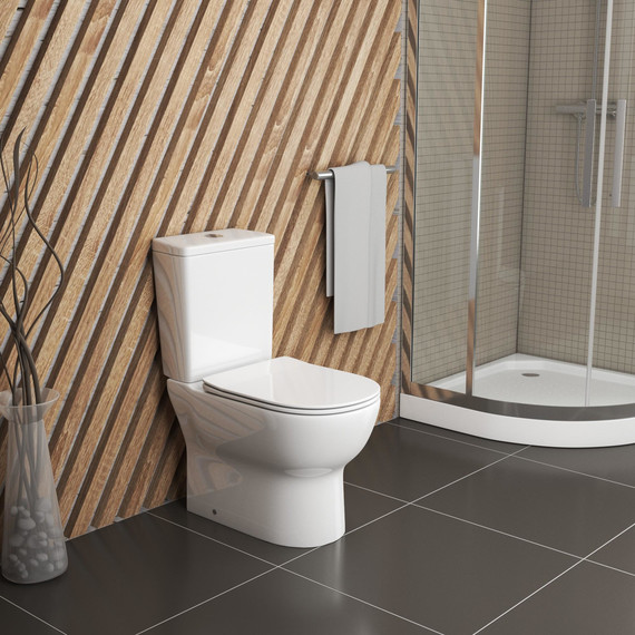 Унитаз-компакт безободковый Grossman GR-4448S с крышкой микролифт, белый глянцевый - фото 5