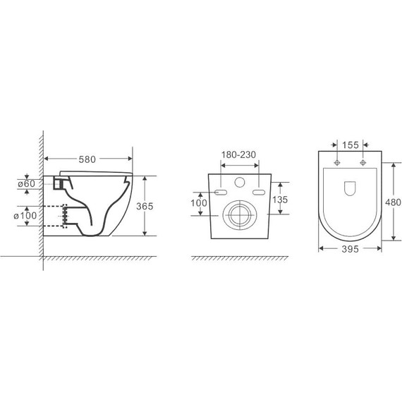 Унитаз подвесной безободковый Grossman GR-4451S с крышкой микролифт, белый глянцевый - фото 8