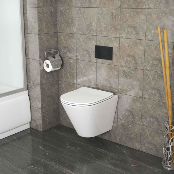 Унитаз подвесной безободковый Grossman GR-4477S с крышкой микролифт, белый глянцевый - фото 5