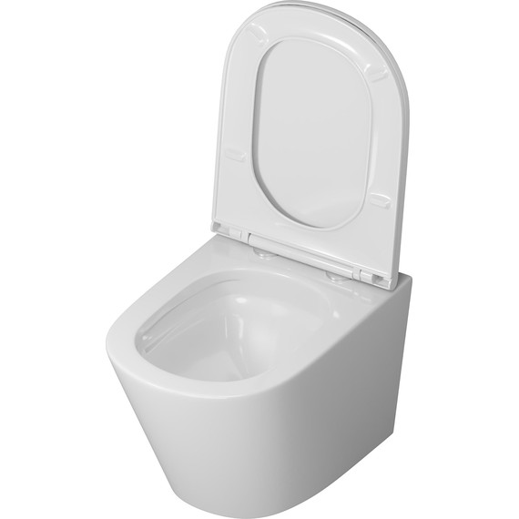 Унитаз подвесной безободковый Grossman GR-4403SQ с крышкой микролифт (Система смыва торнадо) - фото 4