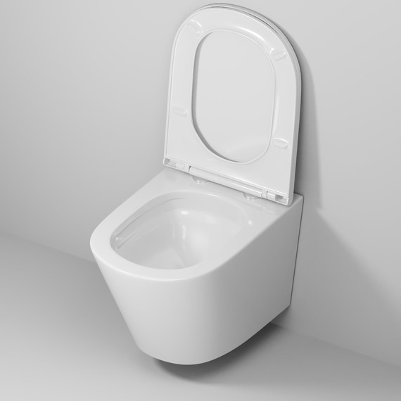 Унитаз подвесной безободковый Grossman GR-4403SQ с крышкой микролифт (Система смыва торнадо) - фото 8