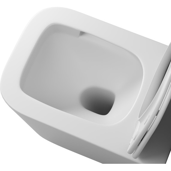 Унитаз подвесной безободковый Grossman GR-4404MSQ с крышкой микролифт, белый матовый (Система смыва торнадо), Цвет производителя: белый матовый - фото 6