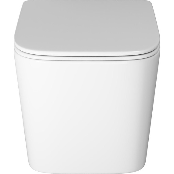 Унитаз подвесной безободковый Grossman GR-4404SQ с крышкой микролифт, белый глянцевый (Система смыва торнадо), Цвет производителя: белый глянцевый - фото 3