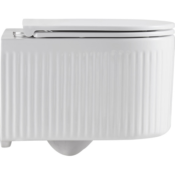 Унитаз подвесной безободковый Grossman GR-4408SQ с крышкой микролифт (Система смыва торнадо) - фото 5