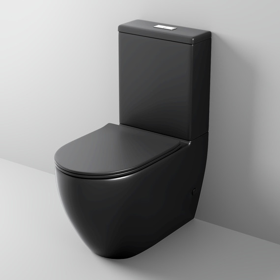 Унитаз-компакт безободковый Grossman GR-4419BMS с крышкой микролифт, чёрный матовый (Система смыва торнадо) - фото 6
