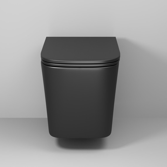 Унитаз подвесной безободковый Grossman GR-4441BMSQ с крышкой микролифт, чёрный матовый (Система смыва торнадо), Цвет производителя: чёрный матовый - фото 10