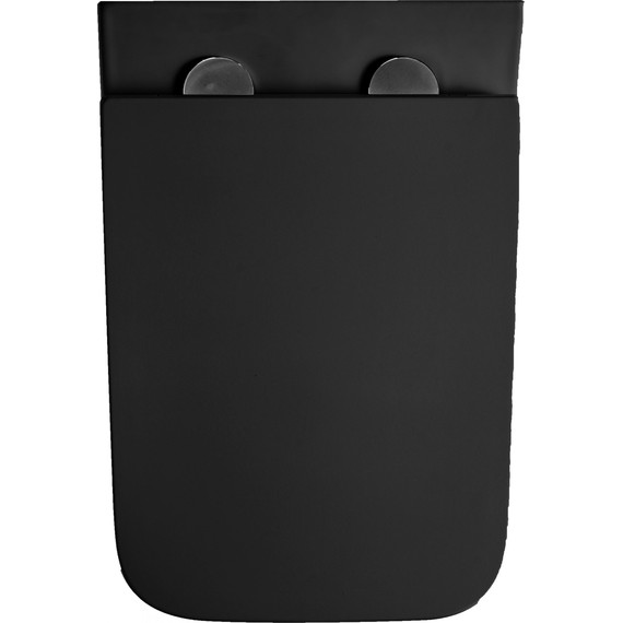 Унитаз подвесной безободковый Grossman GR-4441BMSQ с крышкой микролифт, чёрный матовый (Система смыва торнадо), Цвет производителя: чёрный матовый - фото 7