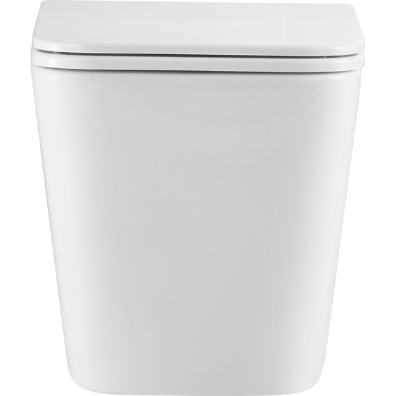 Унитаз подвесной безободковый Grossman GR-4441SQ с крышкой микролифт (Система смыва торнадо), Цвет производителя: белый - фото 3