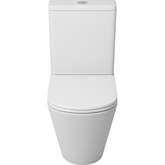 Унитаз-компакт безободковый Grossman GR-4449MSQ с крышкой микролифт, белый матовый (Система смыва торнадо), Цвет производителя: белый матовый - фото 5