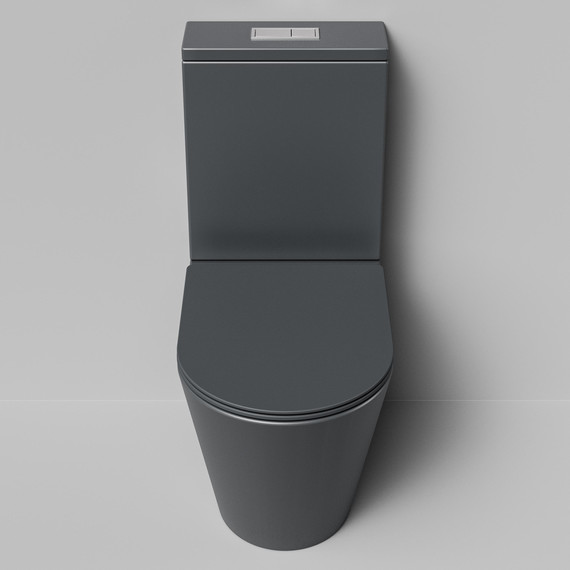 Унитаз-компакт безободковый Grossman GR-4458GMSQ с крышкой микролифт, серый матовый (Система смыва торнадо), Цвет производителя: серый матовый - фото 7