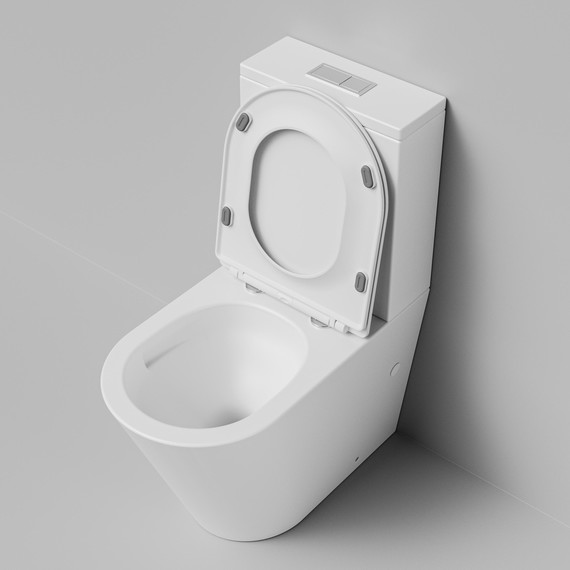 Унитаз-компакт безободковый Grossman GR-4458MSQ с крышкой микролифт, белый матовый (Система смыва торнадо), Цвет производителя: белый матовый - фото 8