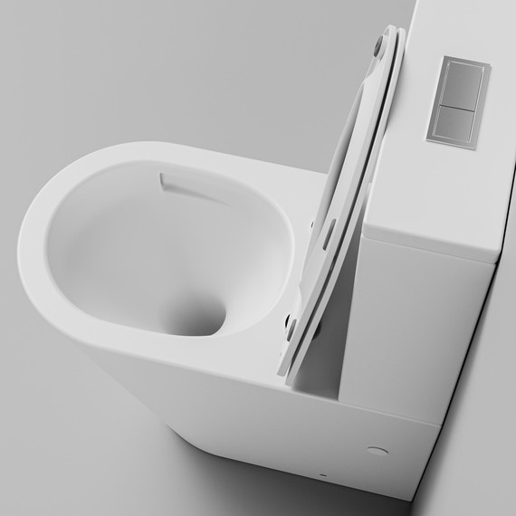 Унитаз-компакт безободковый Grossman GR-4458MSQ с крышкой микролифт, белый матовый (Система смыва торнадо), Цвет производителя: белый матовый - фото 9