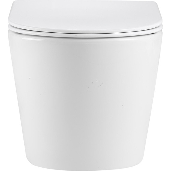 Унитаз подвесной безободковый Grossman GR-4477MSQ с крышкой микролифт, белый матовый (Система смыва торнадо), Цвет производителя: белый матовый - фото 16