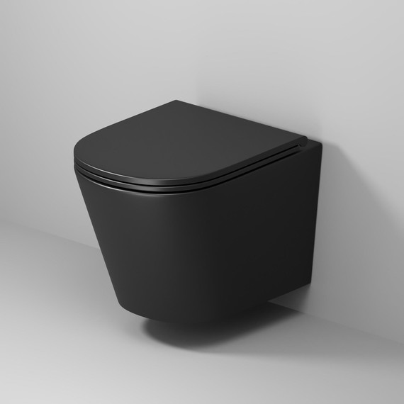 Унитаз подвесной безободковый Grossman GR-4478BMSQ с крышкой микролифт, чёрный матовый (Система смыва торнадо), Цвет производителя: чёрный матовый - фото 9